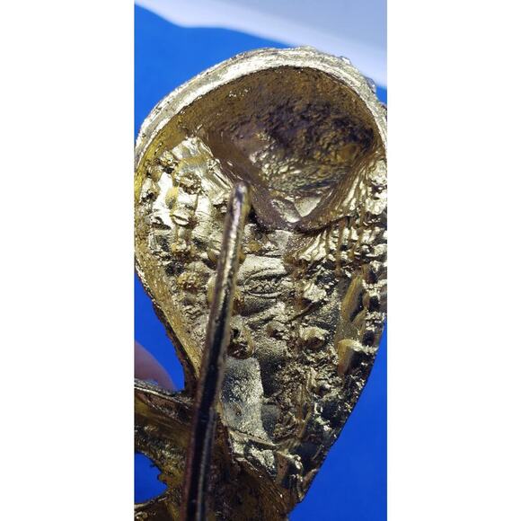 Vintage Large Snake Gold Rhinestone Covered Scarf Slide Or Belt Buckle 1970s - Picture 10 of 16